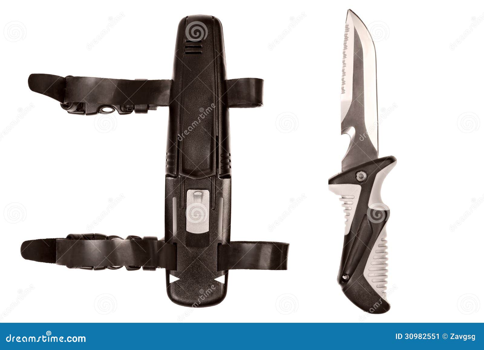 Knife for diving. stock image. Image of steel, danger 30982551