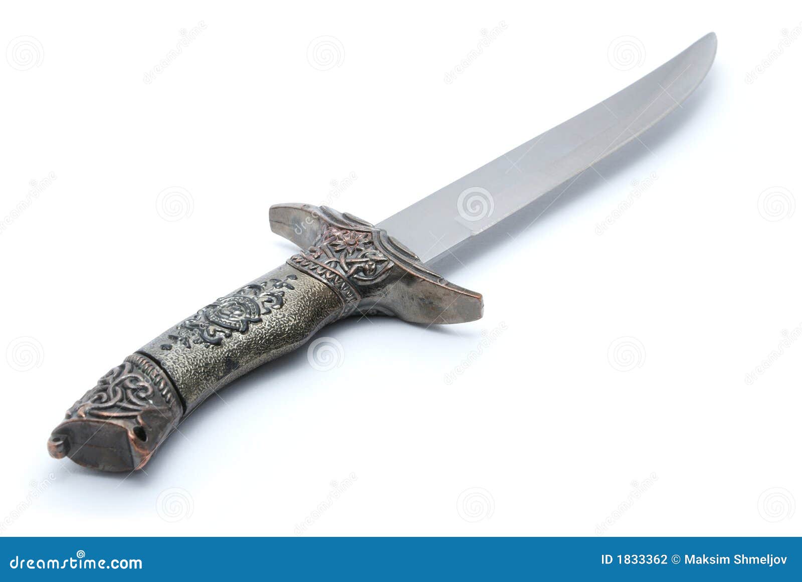 Fancy Sharp Knife White Background Copy Space Stock Photo - Download Image  Now - Art And Craft, Bronze - Alloy, Bronze Colored - iStock