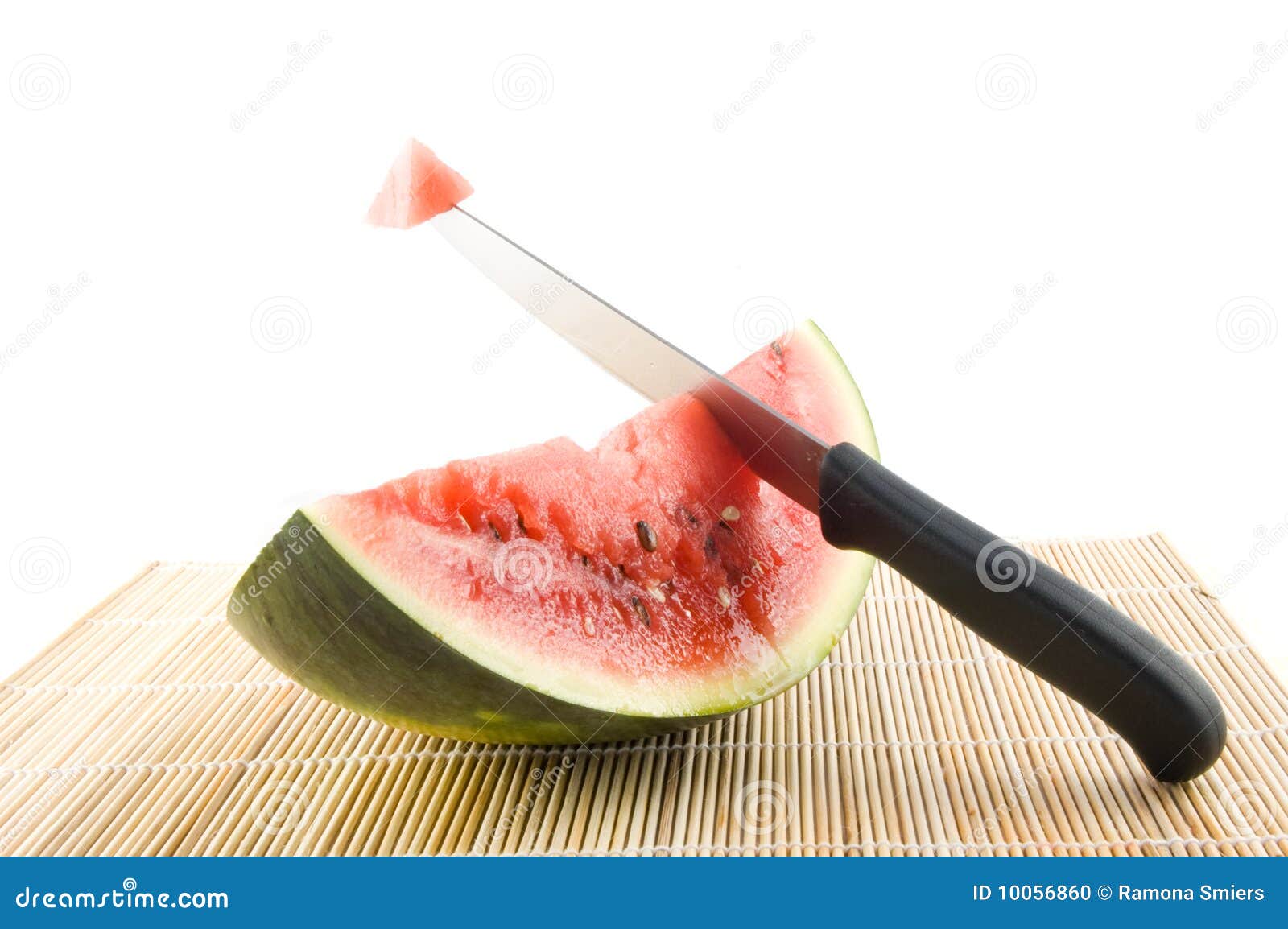 A Knife With Piece Of The Watermelon Stock Photo Image of food, juicy
