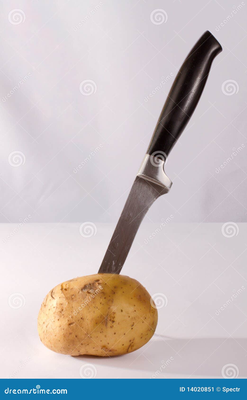 Knife in potato stock image. Image of nature, nutritional 14020851