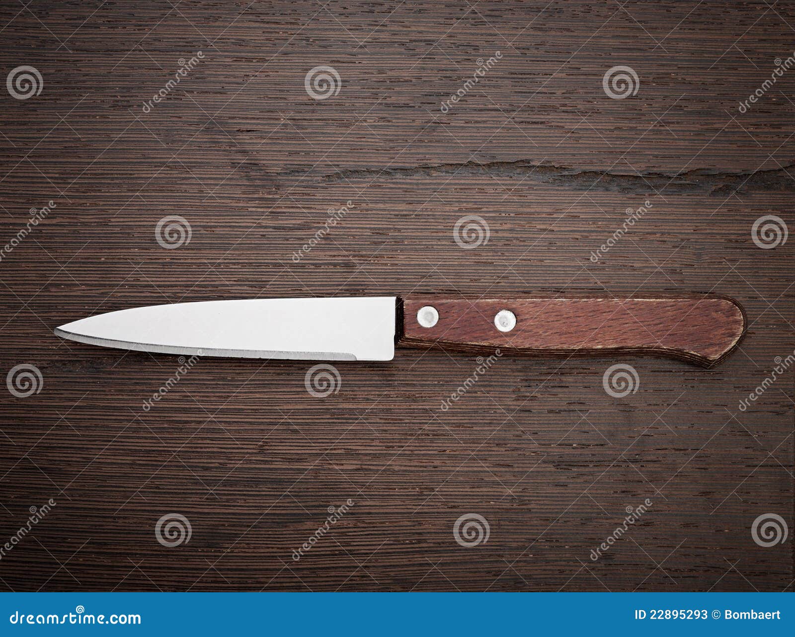 Knife on Rustic Kitchen Table Stock Image Image of board, brown 22895293