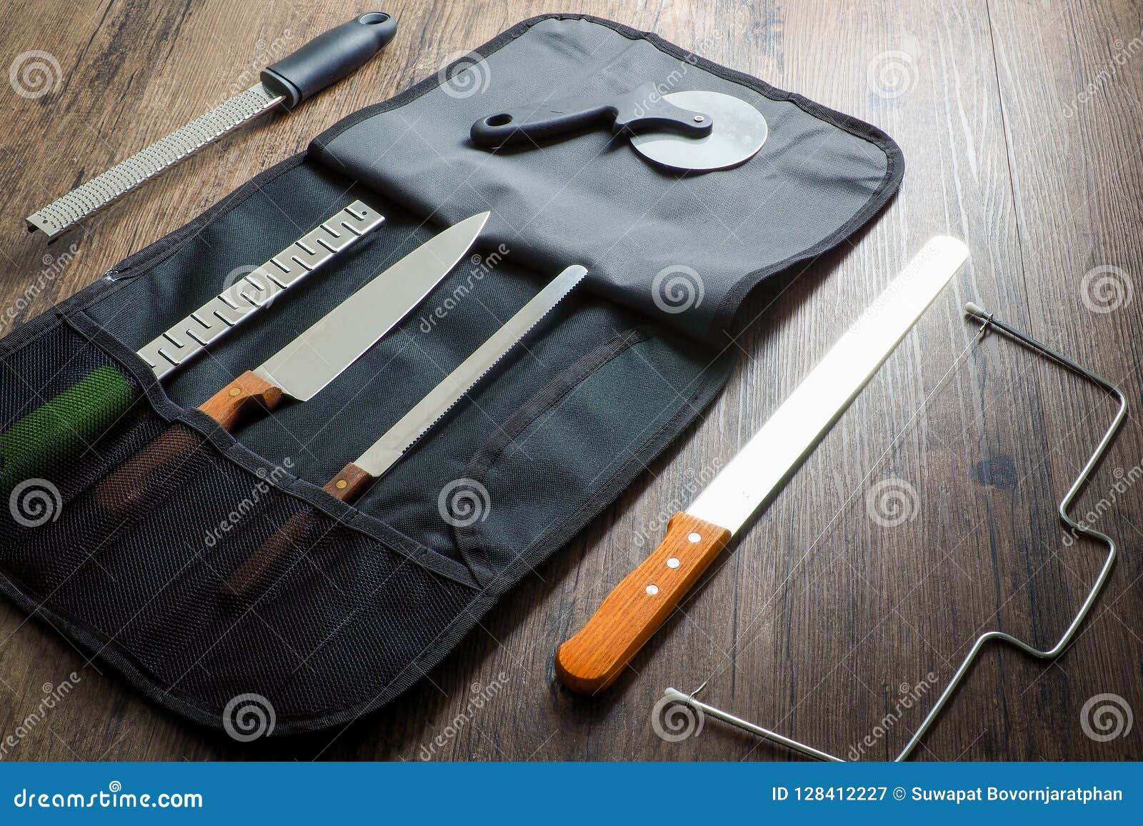 Knife set for bakery. stock image. Image of equipment 128412227