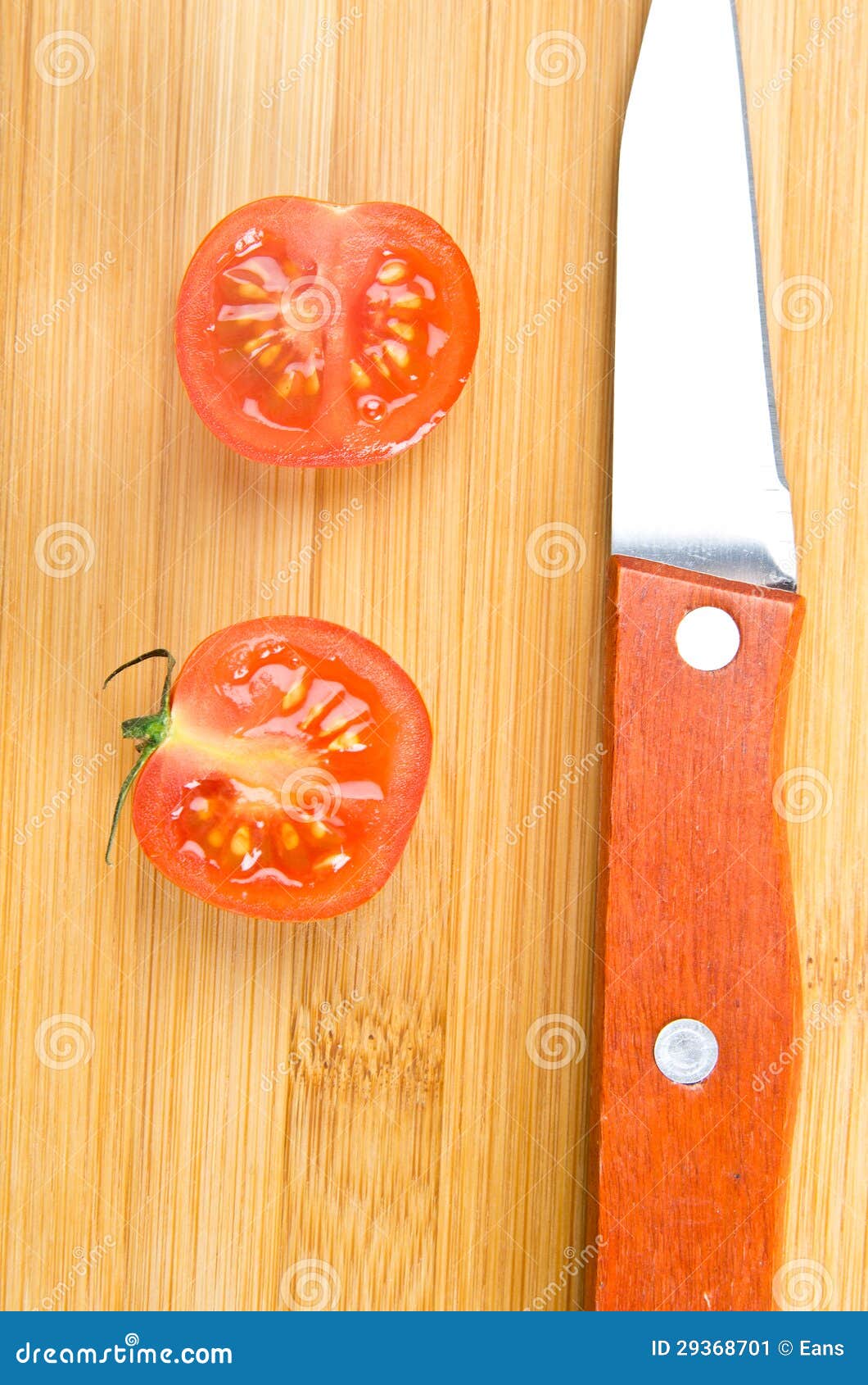 Knife and sliced tomato stock image. Image of board, kitchen 29368701