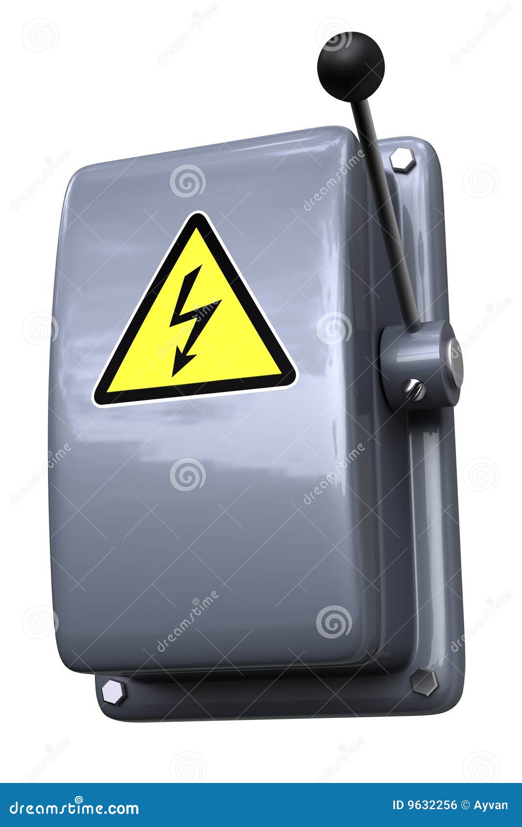 Knife Switch With Warning Royalty Free Stock Image Image 