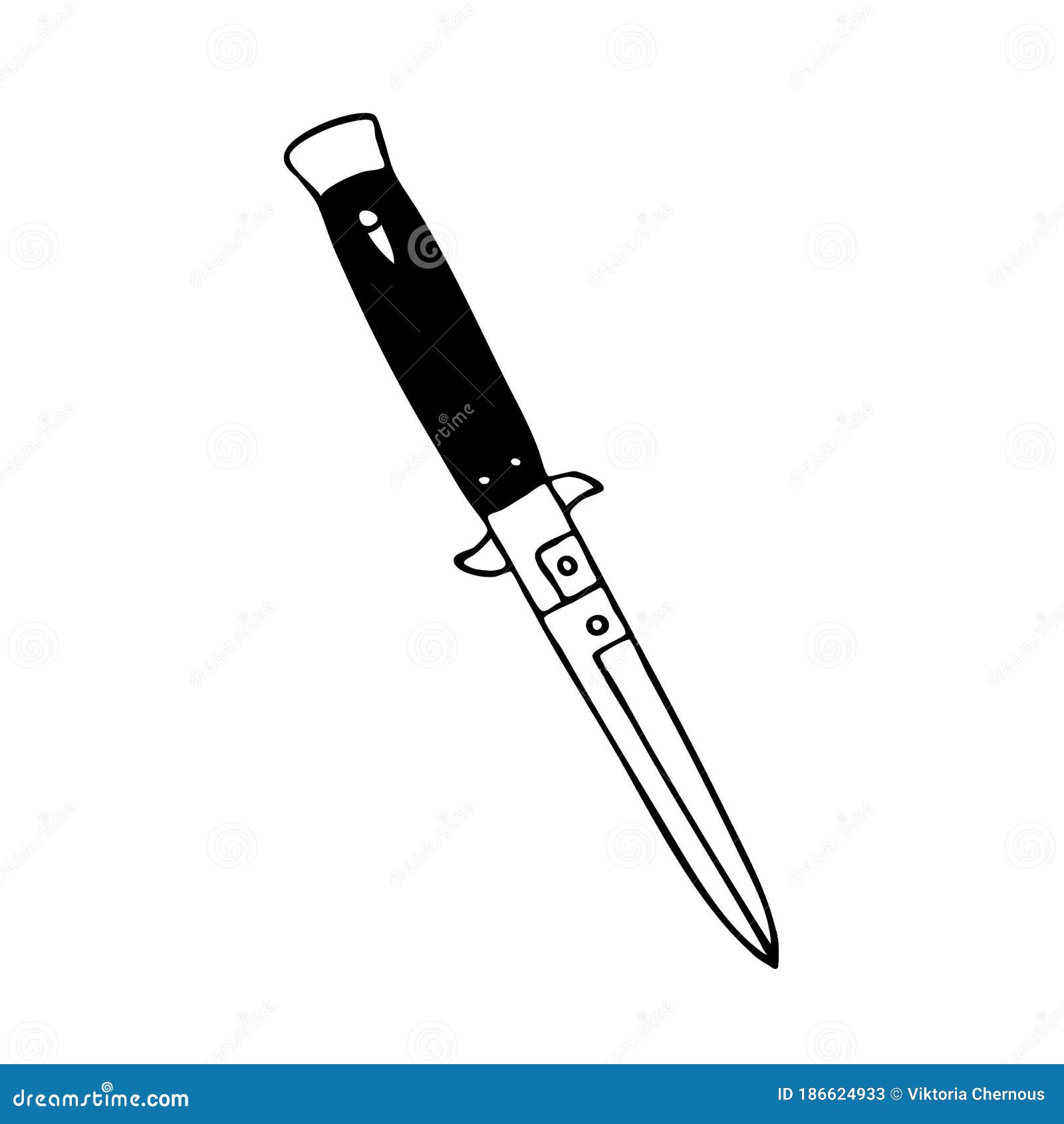 Knife Traditional Tattoo Flash, Vector Illustration Stock Illustration -  Illustration of dangerous, blood: 186624933