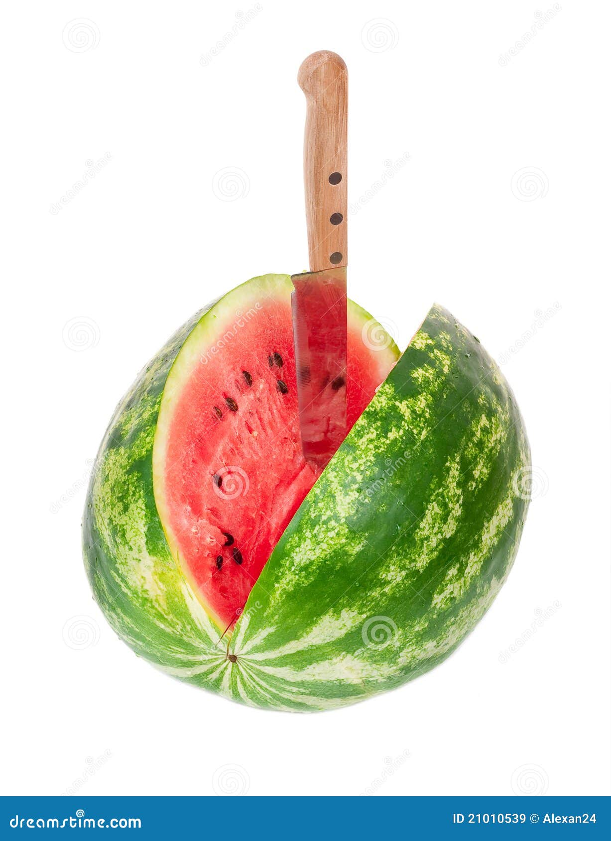 Knife in watermelon stock image. Image of nutrition, white 21010539