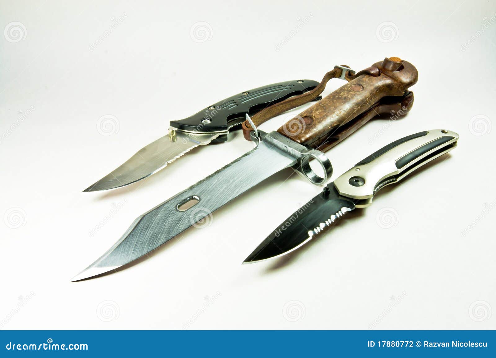 knifes and old army bayonet