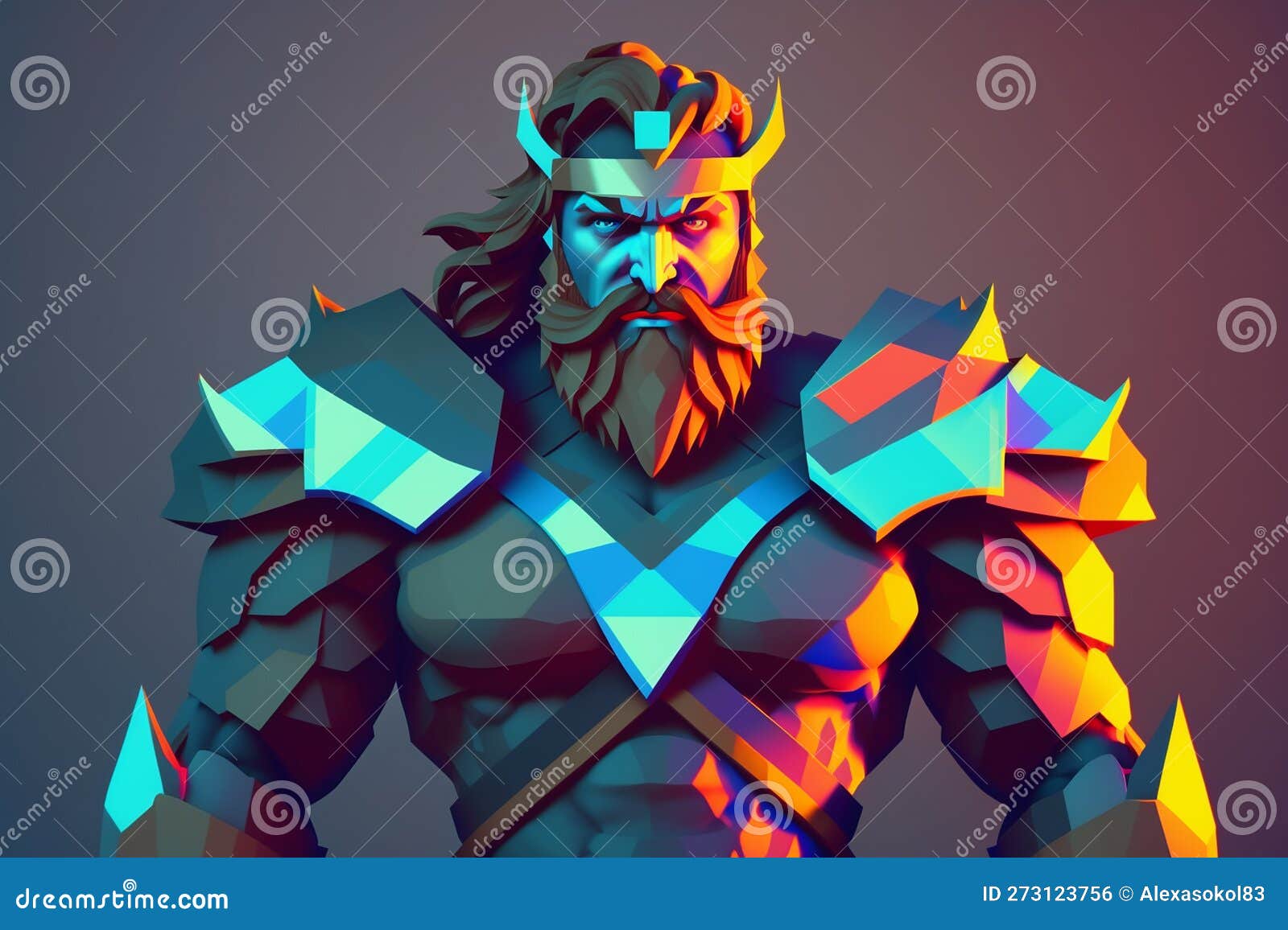Knight in Armor, in Full Growth, Closeup, Portrait Stock Illustration