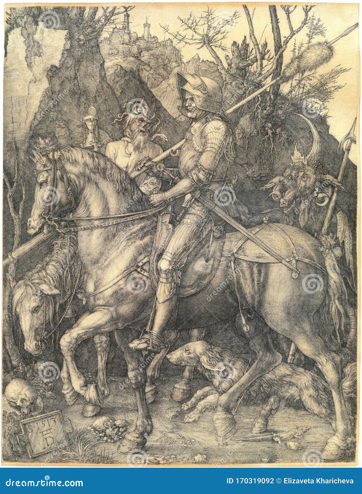 Knight Death And The Devil German Ritter Tod Und Teufel Is A Large 1513 Engraving By The German Artist Albrecht Durer Editorial Photography Illustration Of Beauty Durer