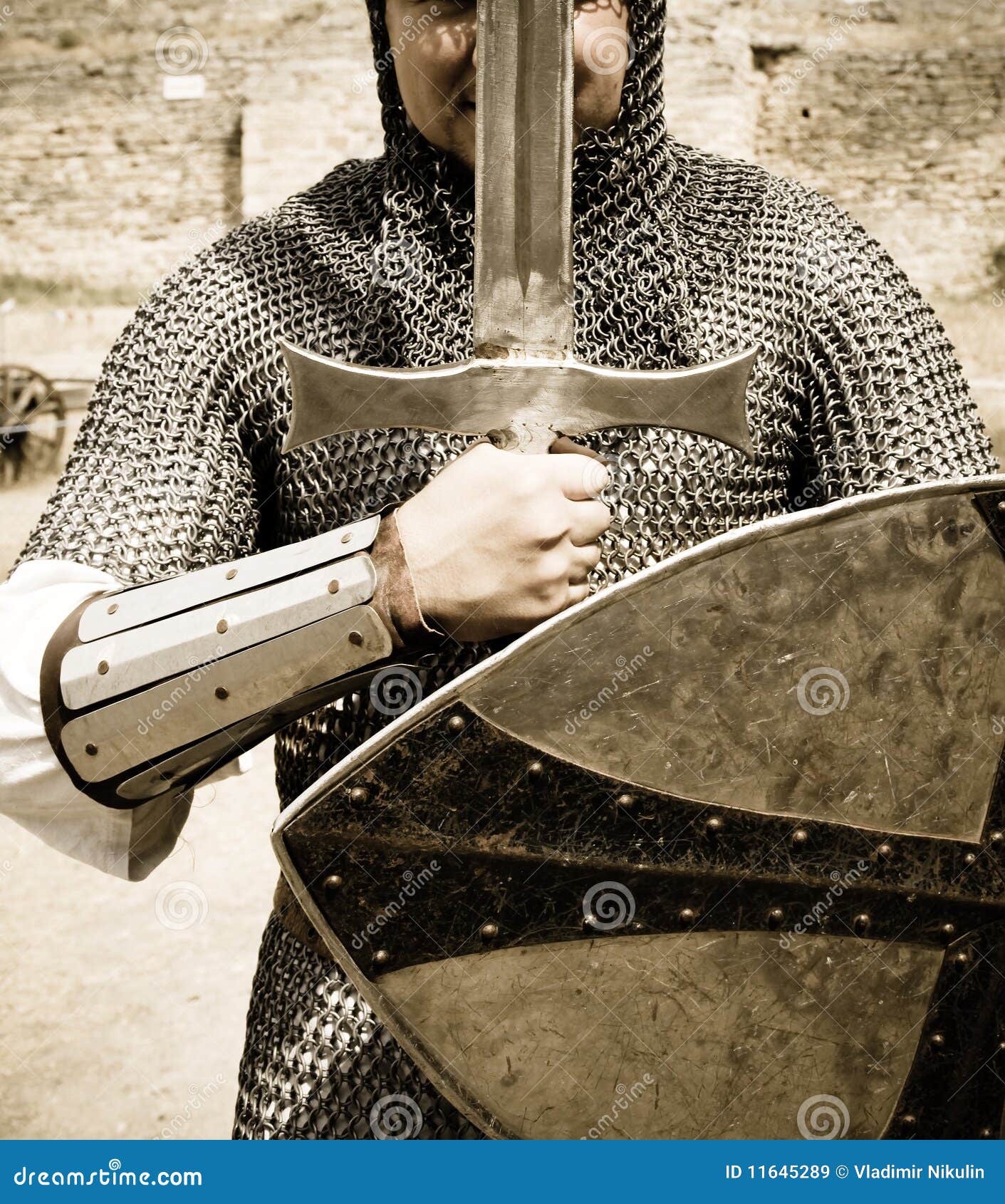 Knight with fight sword stock image. Image of military - 11645289