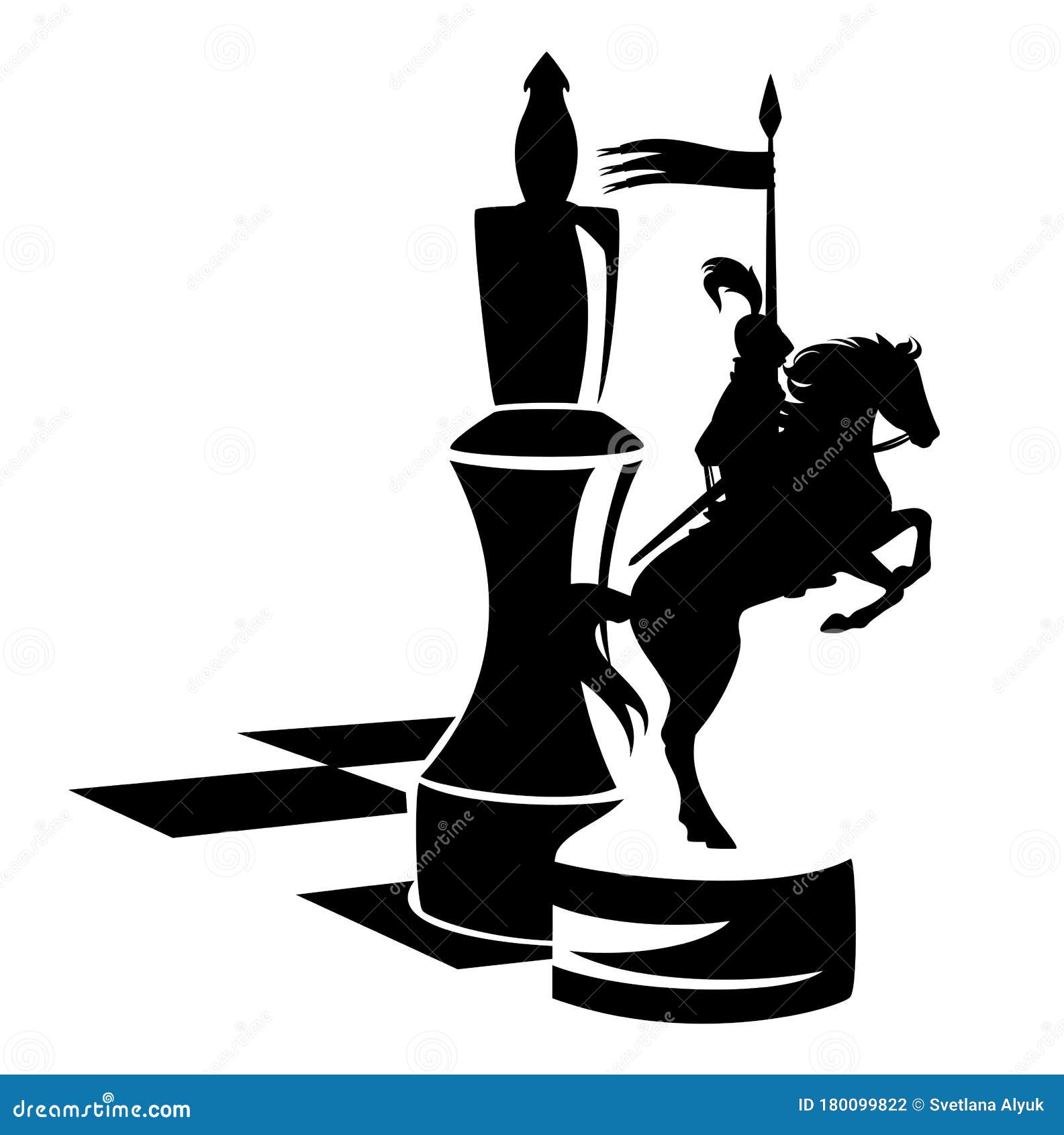 360+ Drawing Of The Black Knight Chess Piece Stock Illustrations