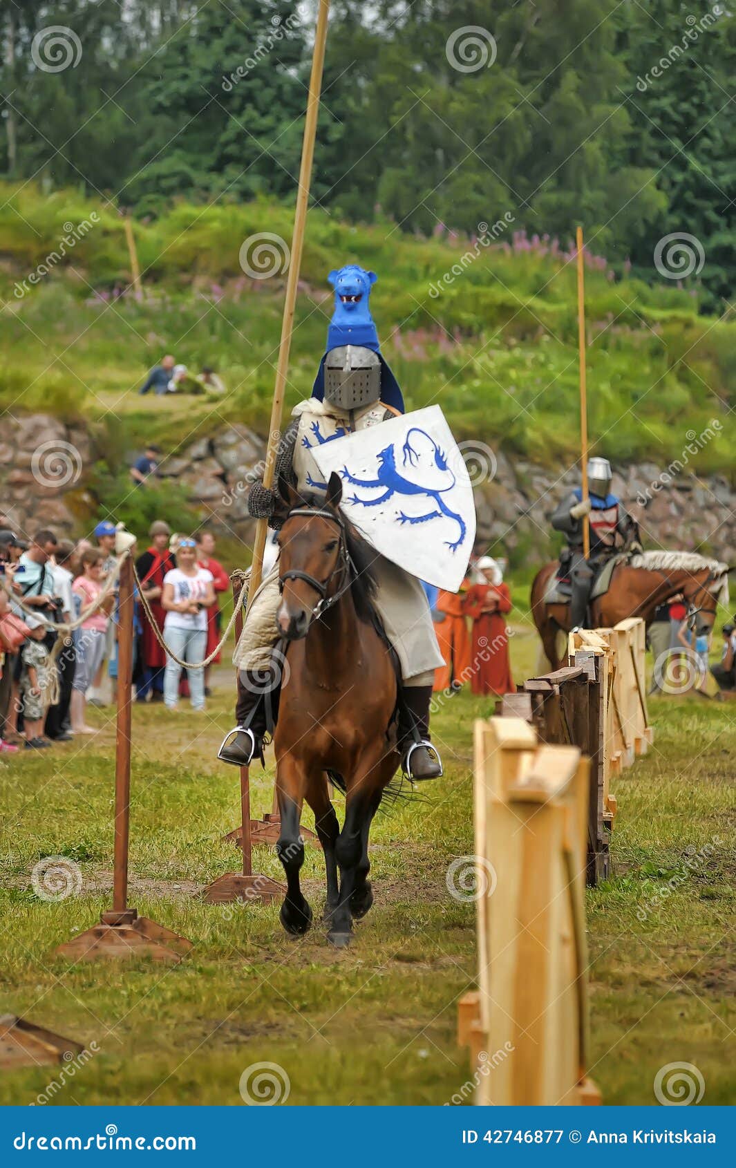 Knight with Lance on Horseback Editorial Photography - Image of holding