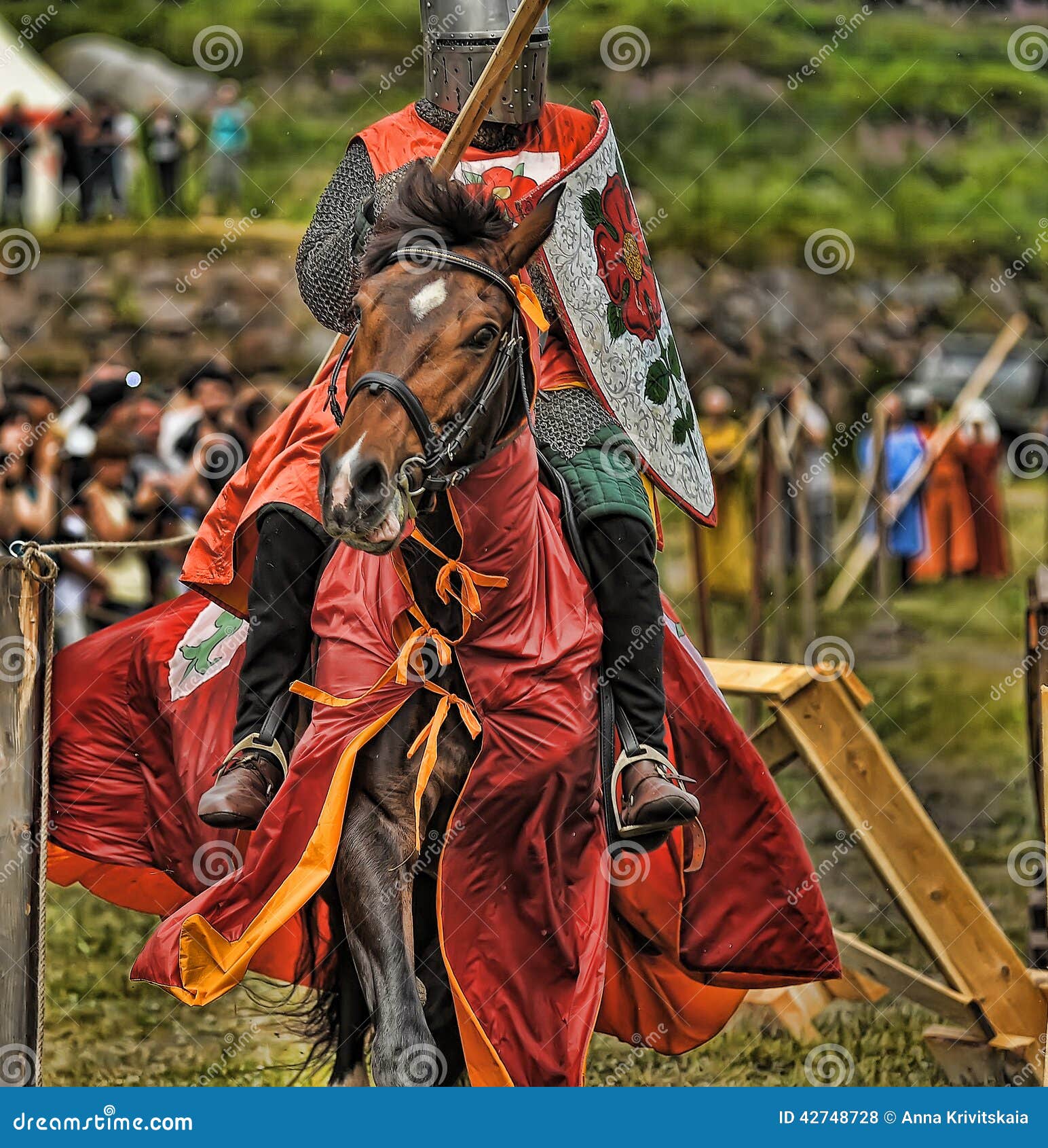 Knight with Lance on Horseback Editorial Stock Photo - Image of fantasy