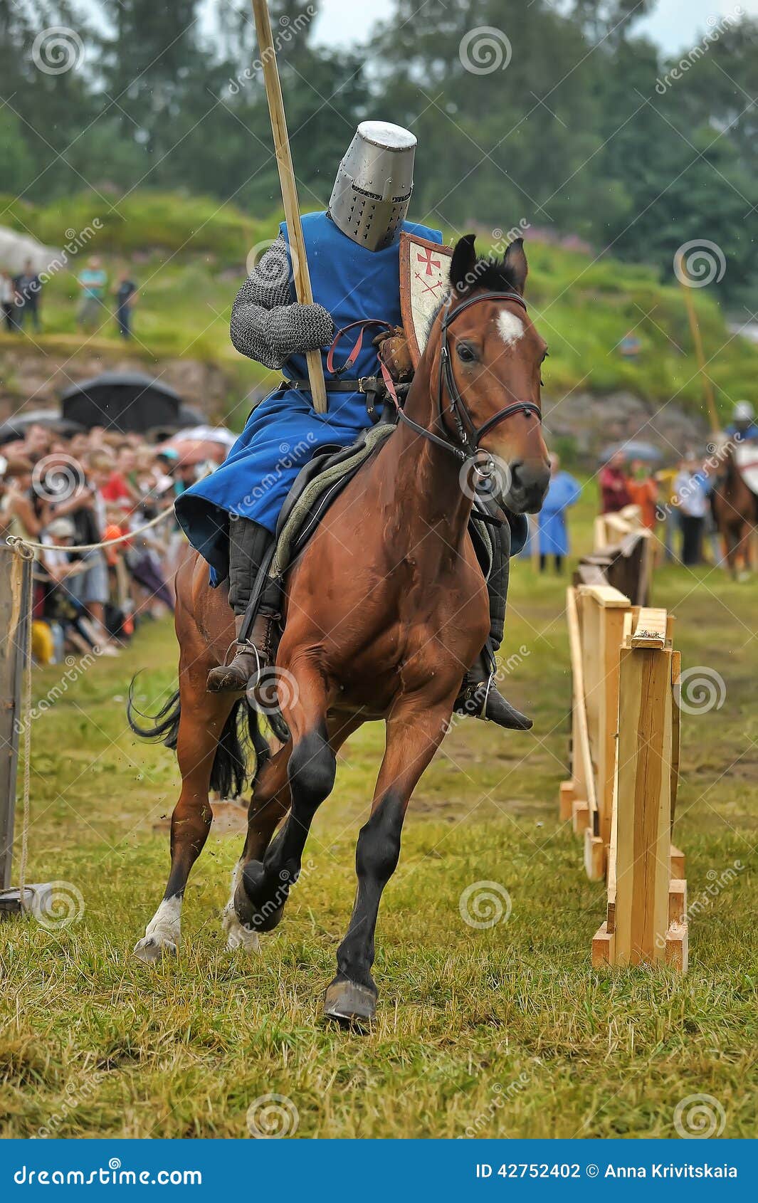 Knight with Lance on Horseback Editorial Photography - Image of active