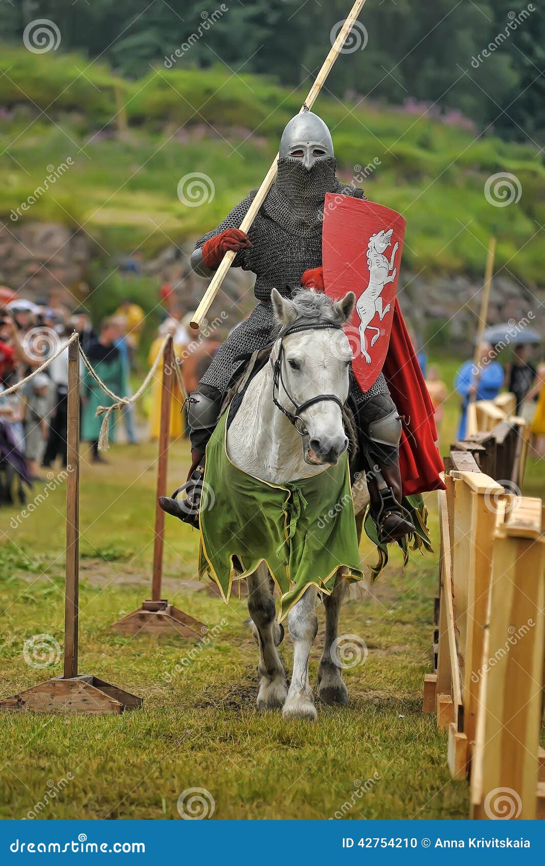 Knight with Lance on Horseback Editorial Image - Image of beautiful