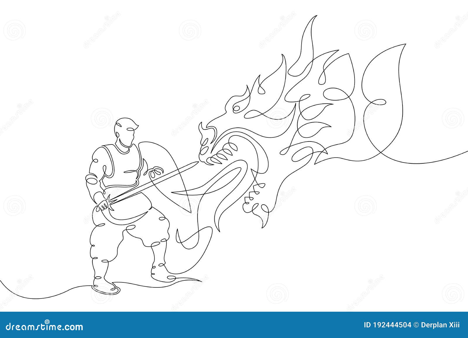 Dragon Sword Stock Illustration - Download Image Now - Animal, Black And  White, Blade - iStock