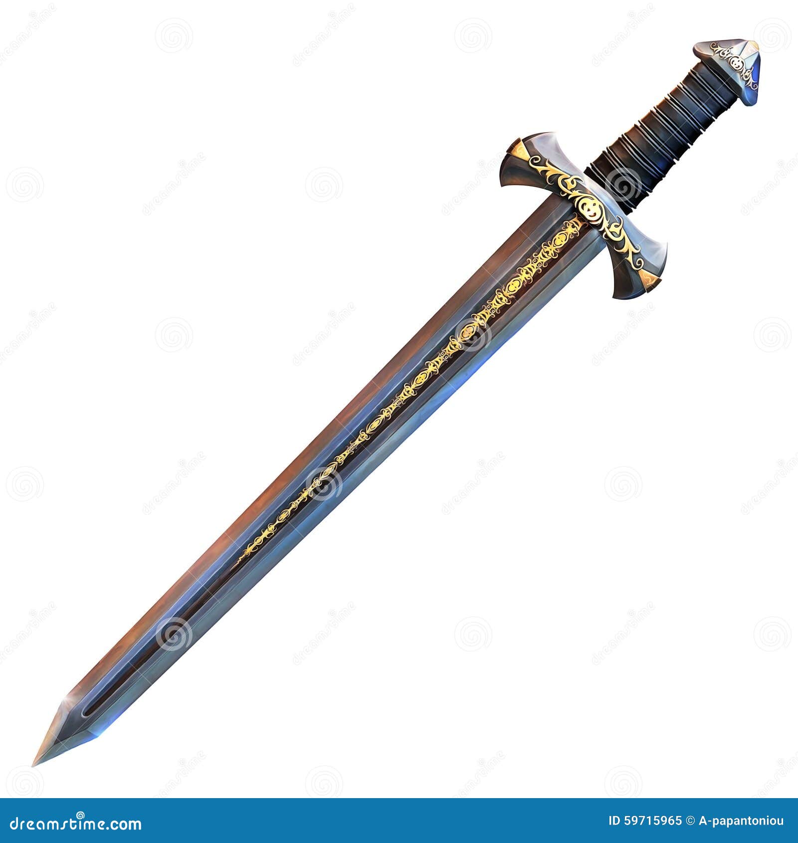 Vector Image Fantasy Sword Knight Dragon's Blade Weapon Medieval