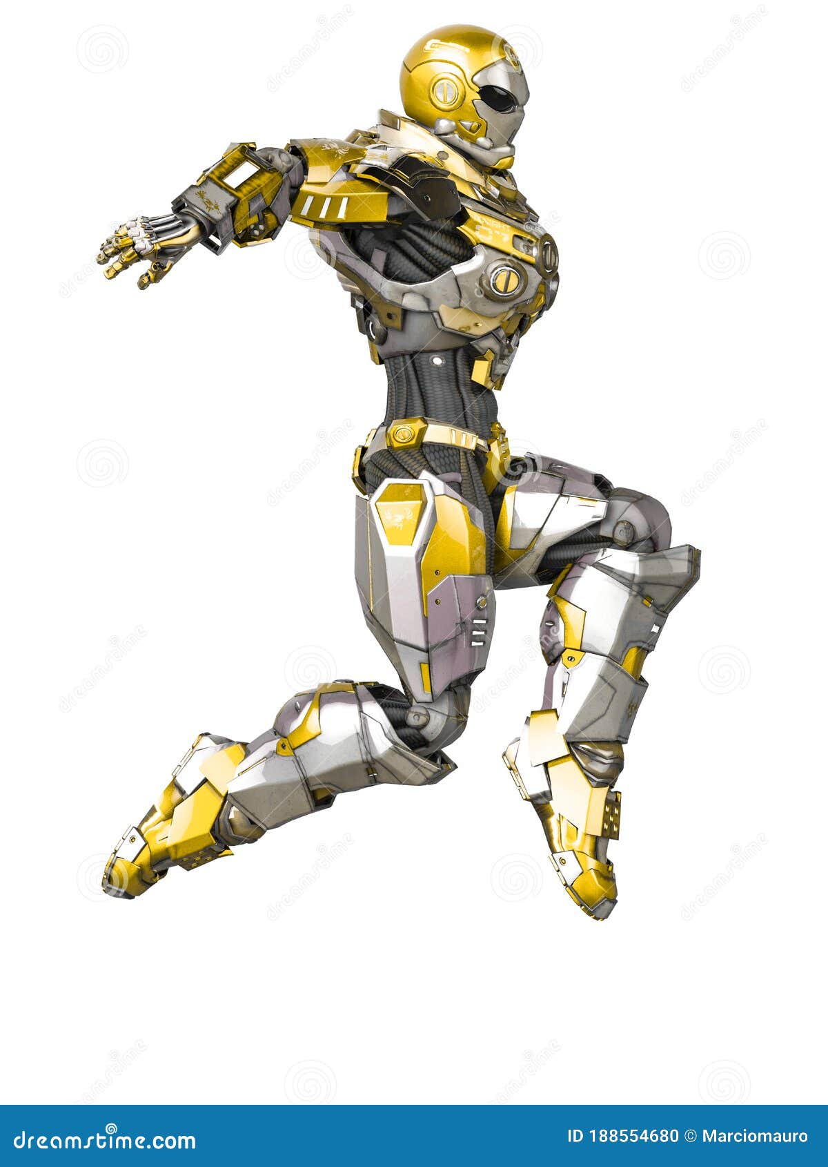 Knight Vision Jumping Side View Stock Illustration Illustration of