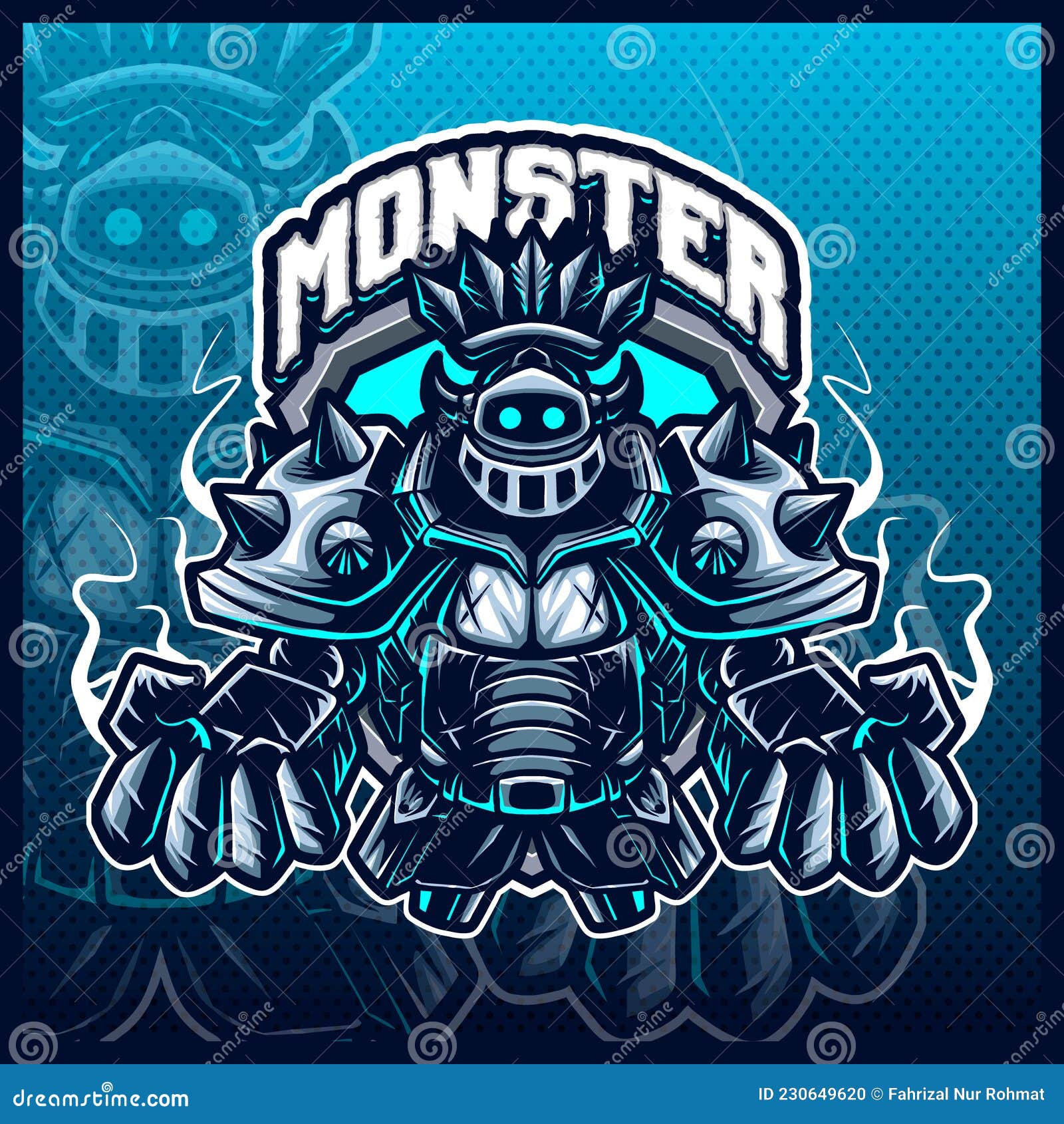 Knight Warrior Monster Mascot Esport Logo Design Illustrations Vector  Template, Steal Guardian Monster Logo for Team Game Streamer Stock Vector -  Illustration of mythical, asset: 230649620