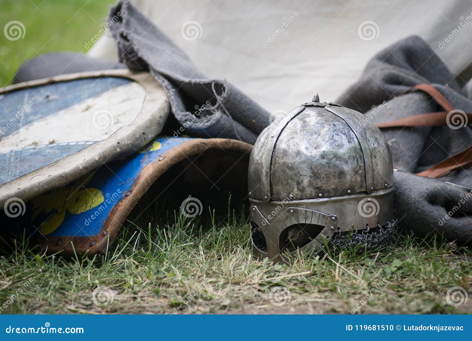 Knights Helmet, Shield and Armor Stock Photo Image of medieval
