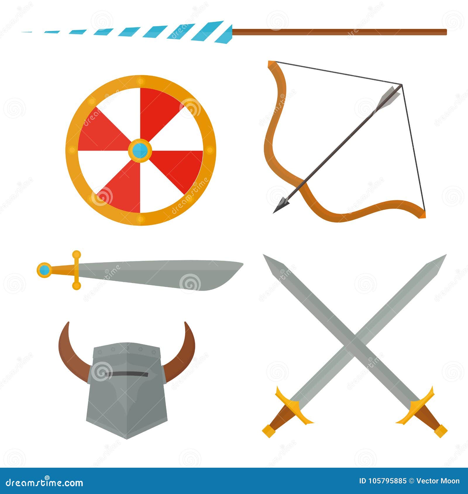 Knights шестерни королевства элементов рыцарства оружий символов