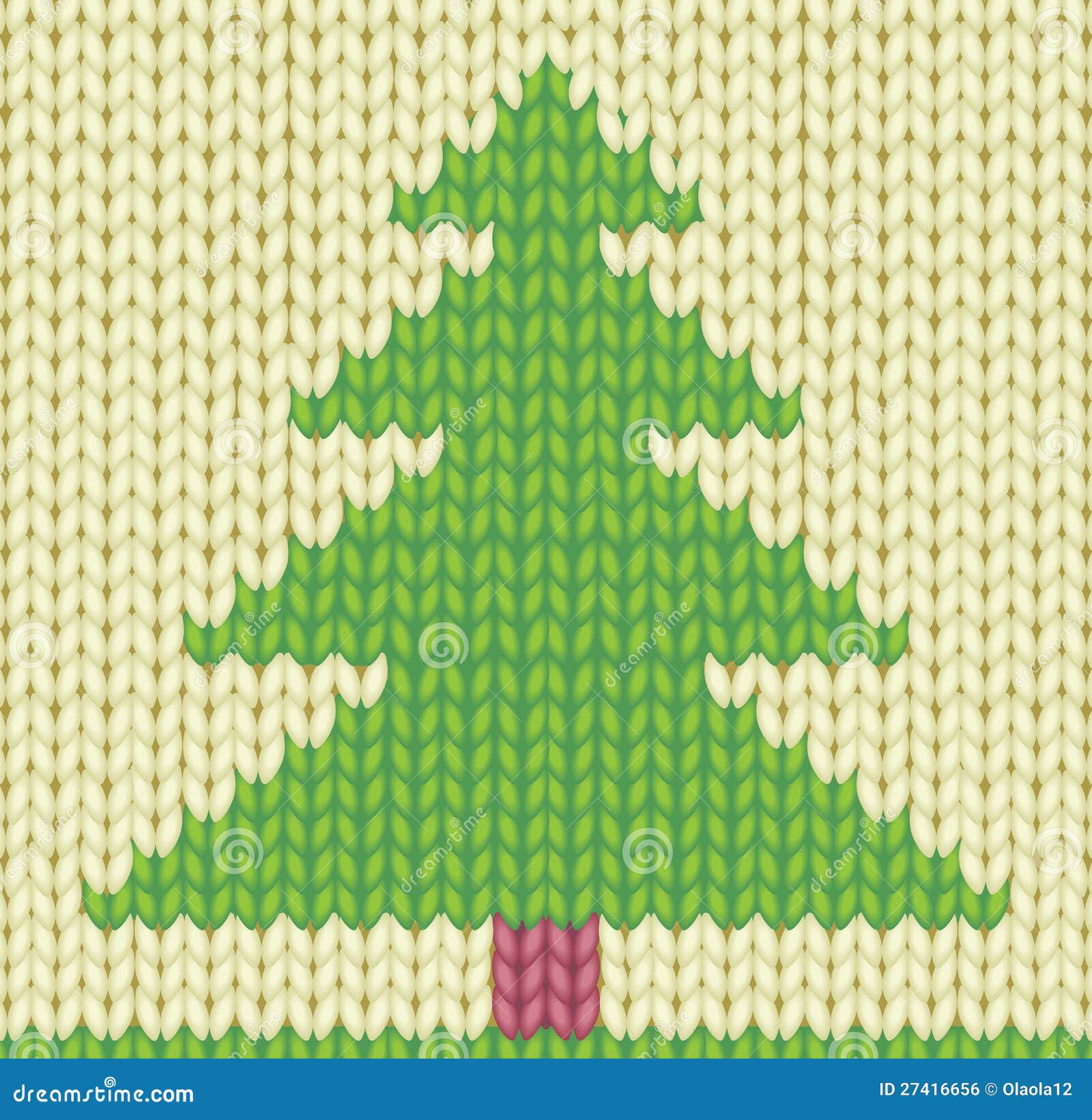 Knitted Christmas Tree Royalty Free Stock Image - Image: 27416656