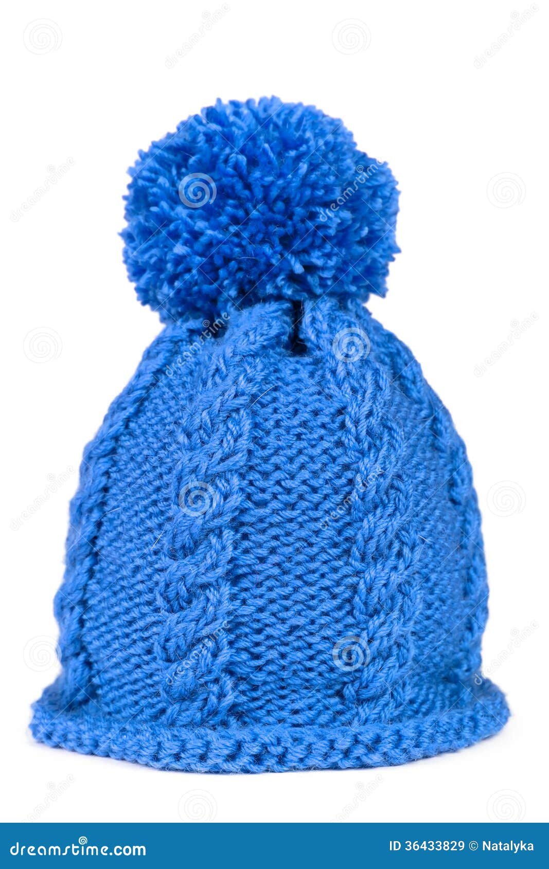 Knitted Hat With A Pompon Royalty Free Stock Images - Image: 36433829