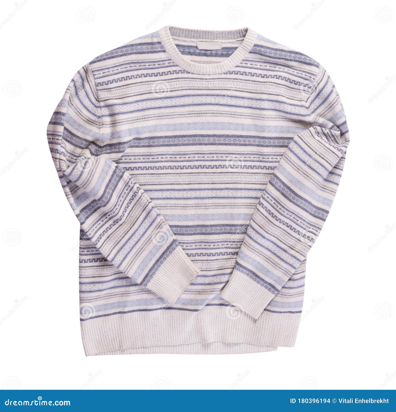 Knitted Sweater Isolated on a White Background. Men`s Sweater Under the ...