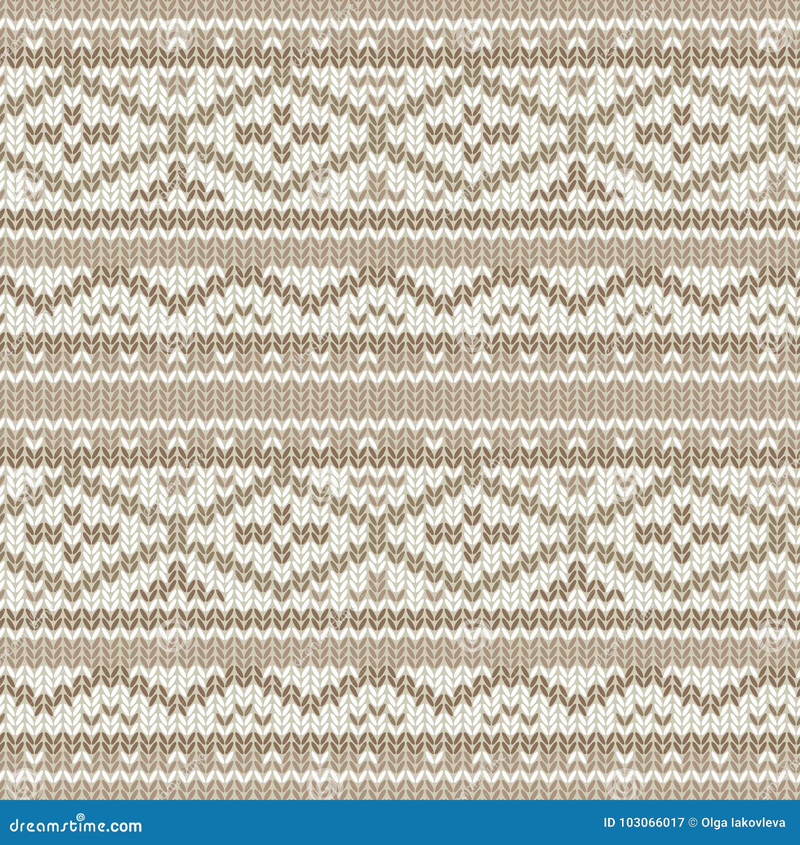 Knitted Seamless Vector Pattern With Cozy Geometric Ornament