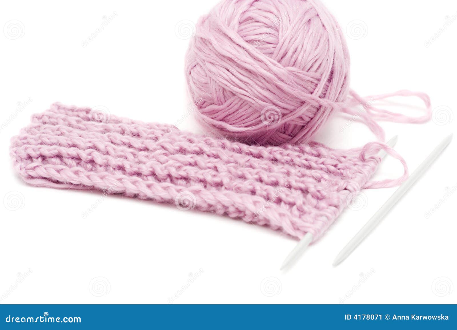 Knitting stock image. Image of craft, pattern, cloth, needle - 4178071