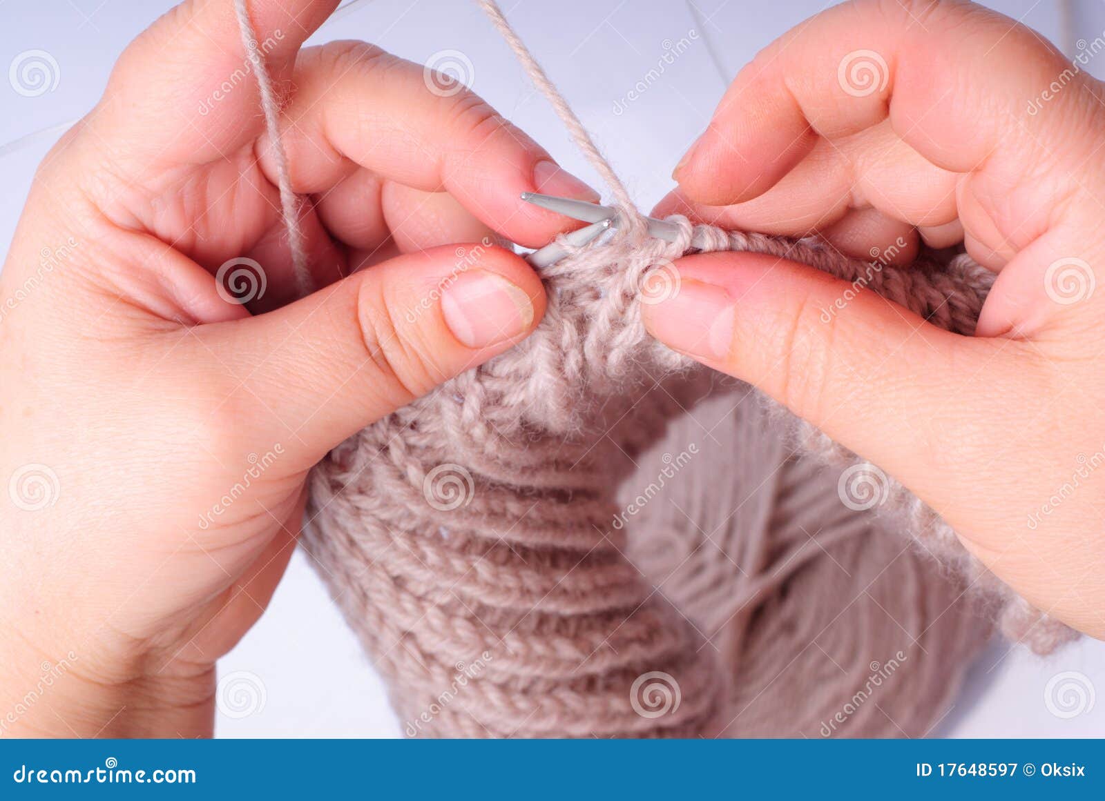 Knitting hands stock image. Image of finger, vibrant 17648597