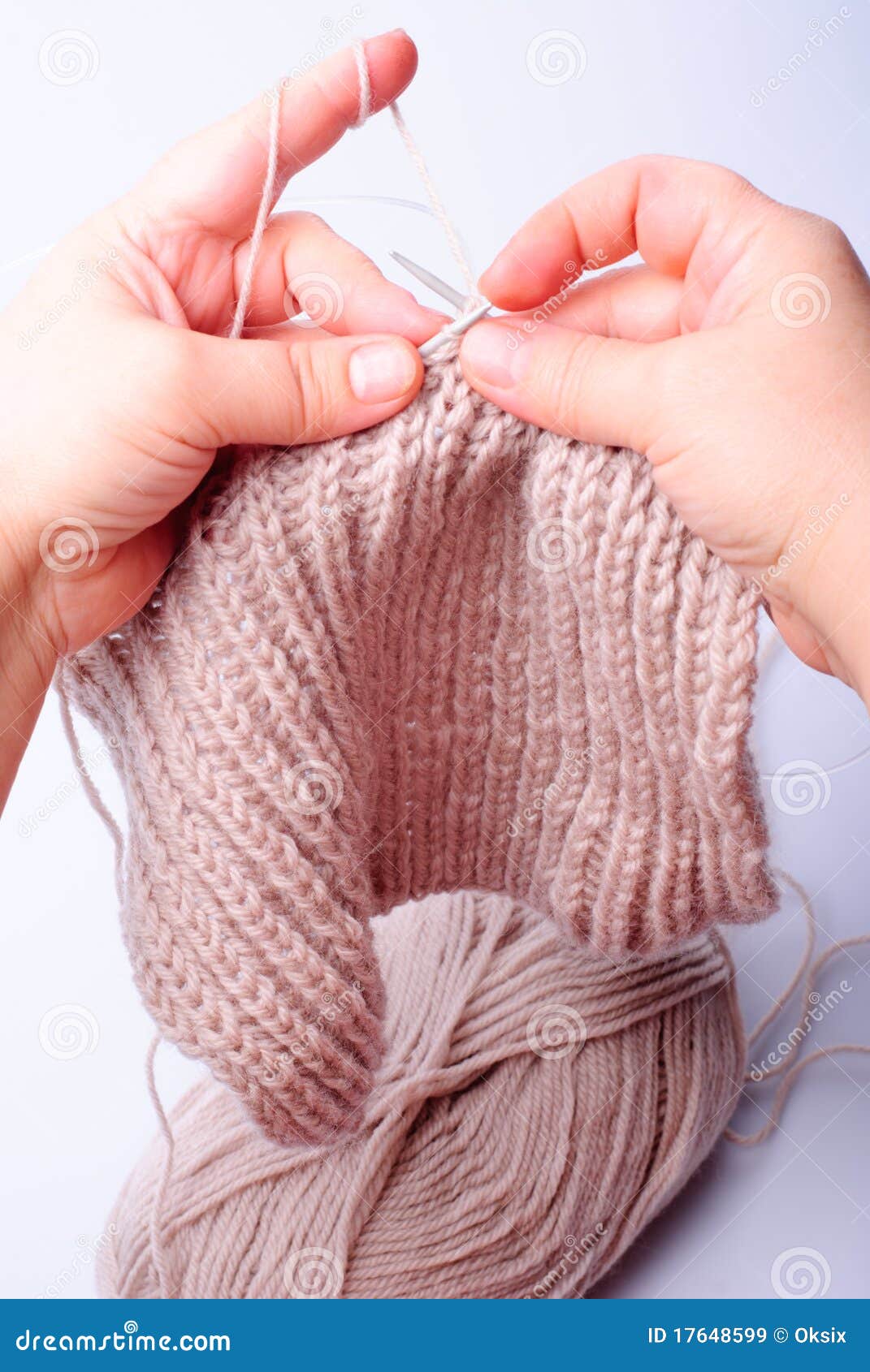 Knitting hands stock image. Image of vibrant 17648599