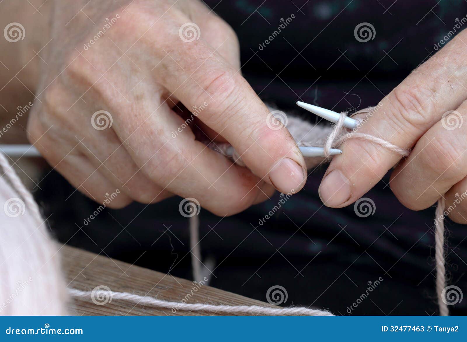 Knitting stock image. Image of nails, skin, hands, needles 32477463