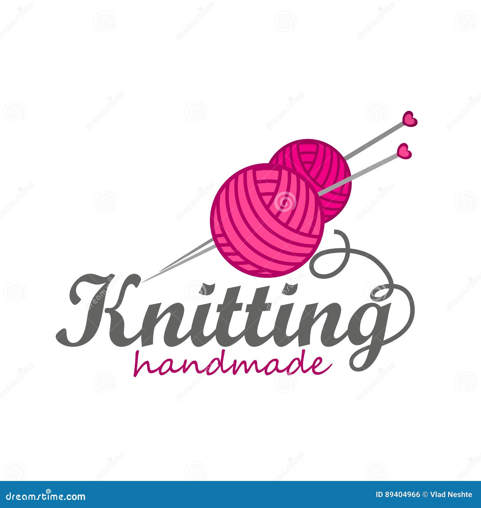 Knitting Logo Elements Stock Vector Illustration Of Craft 89404966