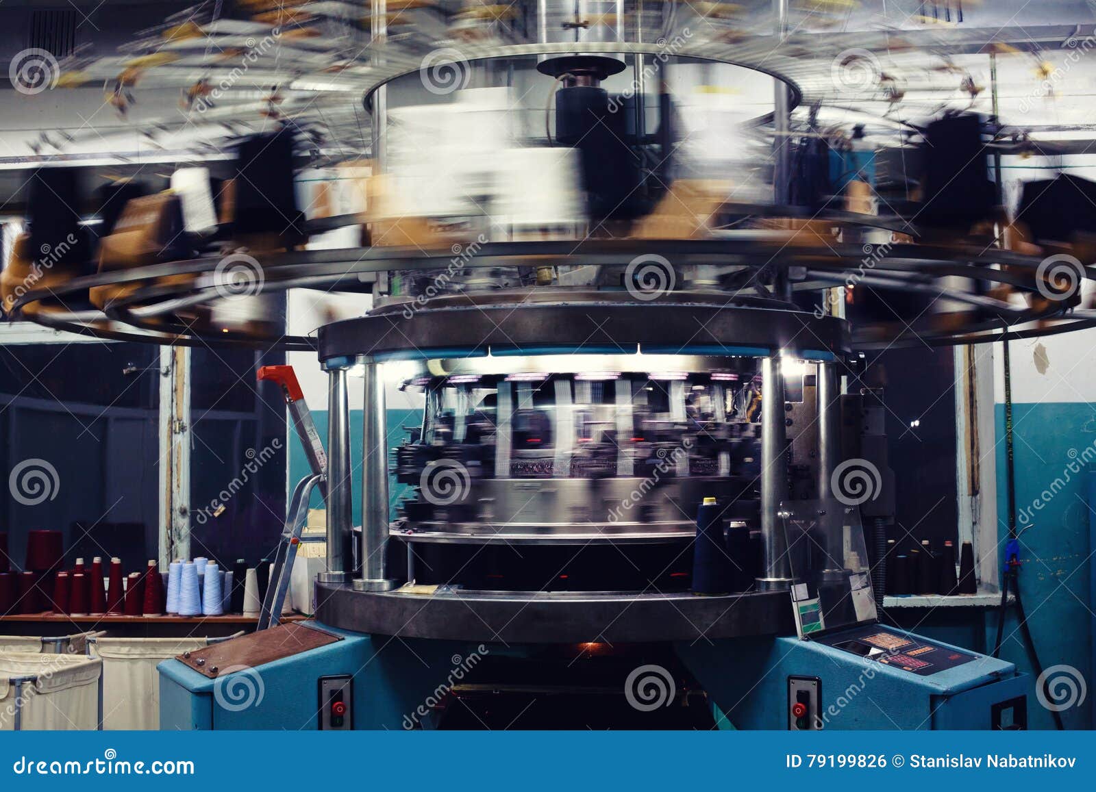 Knitting machine stock photo. Image of wool, spinning 79199826