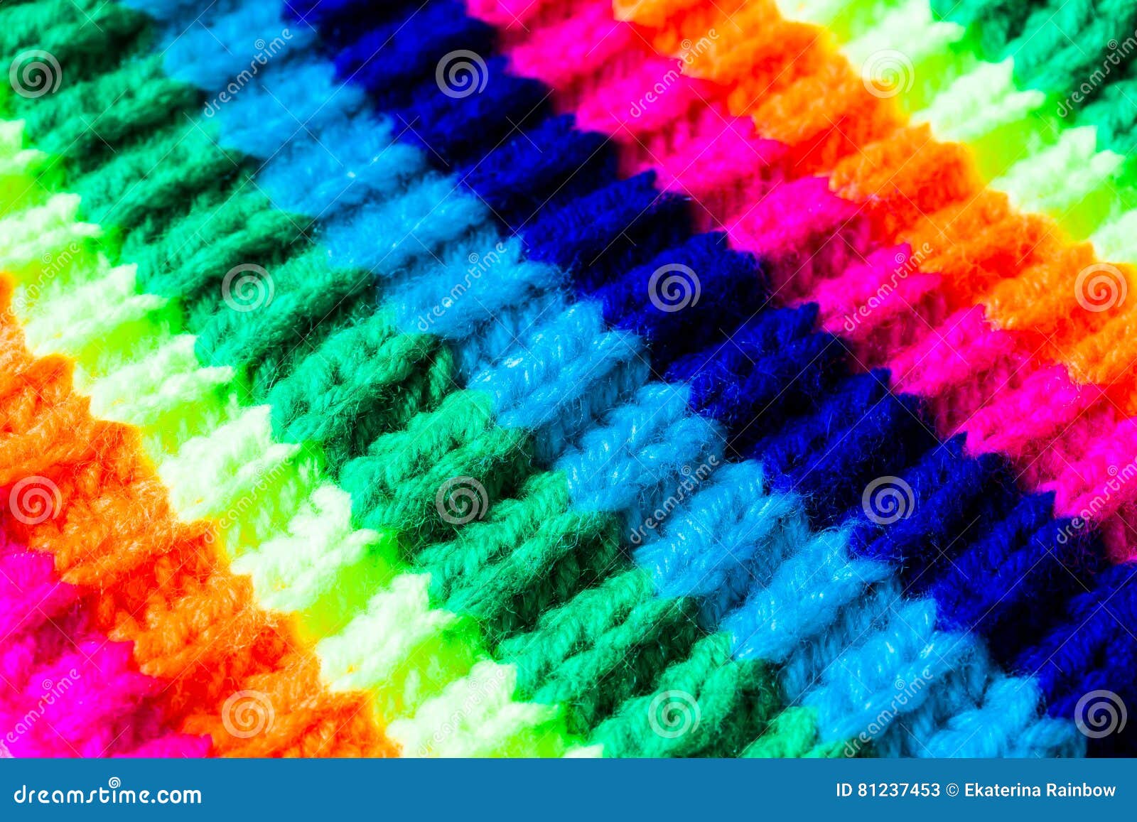 Knitting. Rainbow Elastic Band, Close Up Stock Image Image of clothes, housewife 81237453