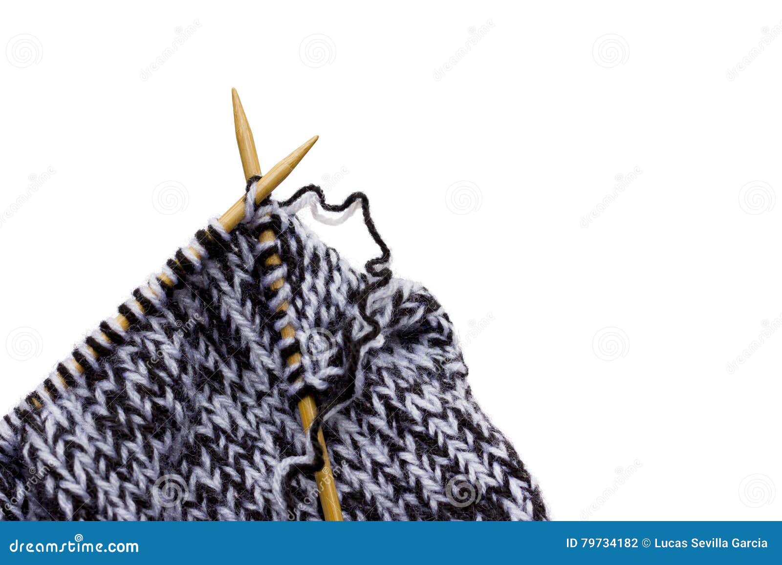 Knitting wooden needles stock photo. Image of pattern - 79734182