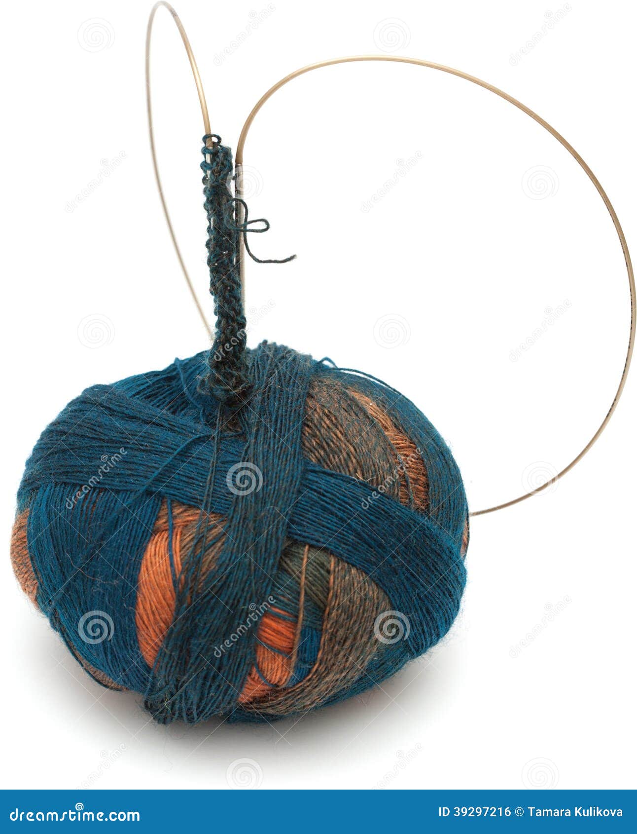 Knitting Wool Ball Isolated on White Stock Photo Image of skein, pair