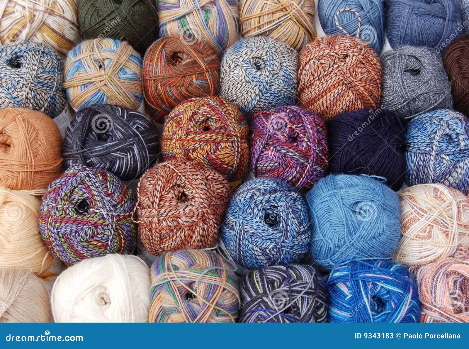 Knitting wool balls stock image. Image of pattern, multi 9343183