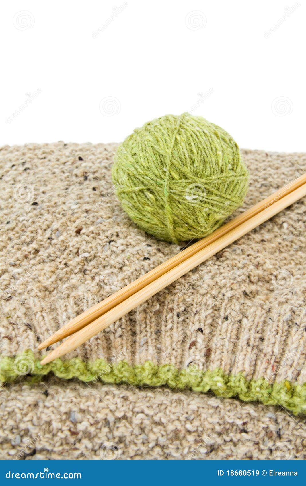 Knitting Wool Yarn and Needles Stock Image Image of ball, threads