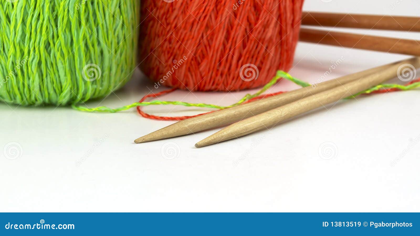 Knitting wools and needles stock image. Image of canvas 13813519
