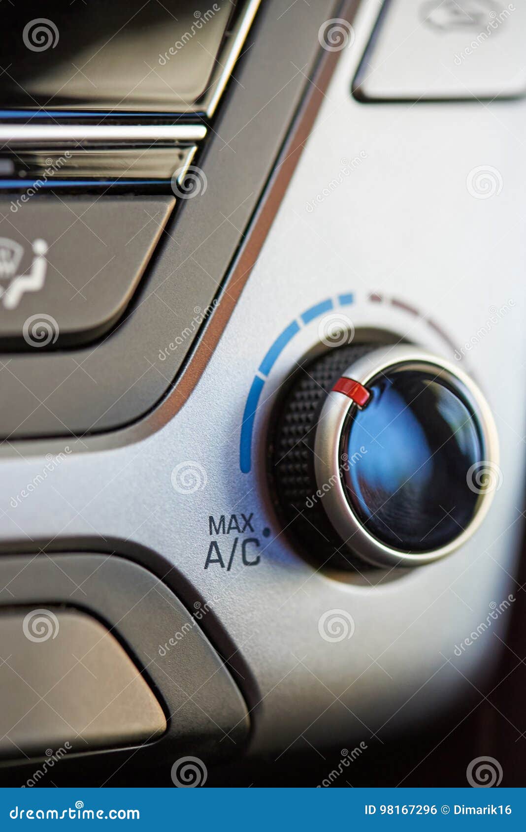 Knob of Changing Air Conditioner Temperature Stock Photo Image of