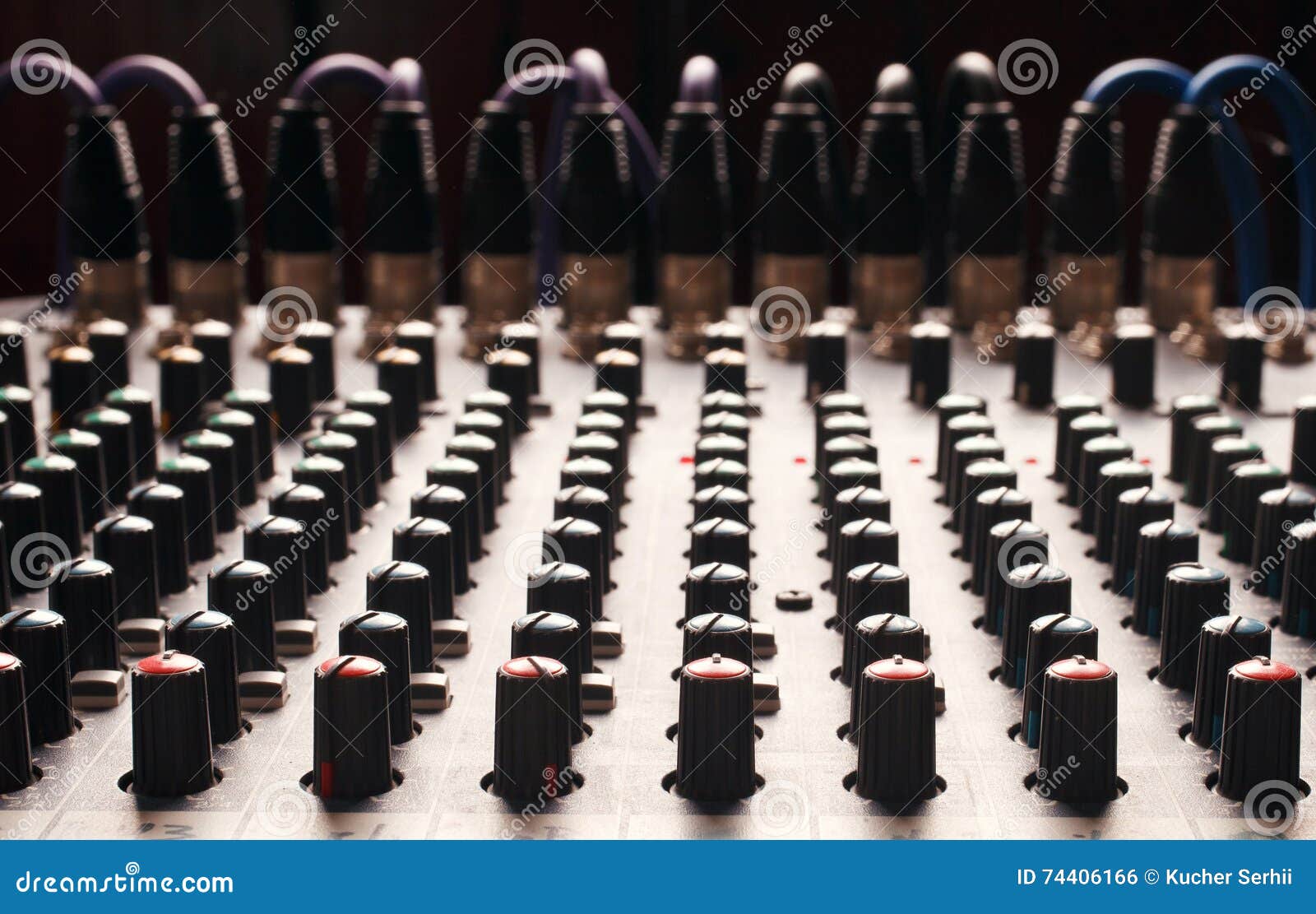 Knobs of a Studio Soundboard Stock Photo Image of mixing, balance