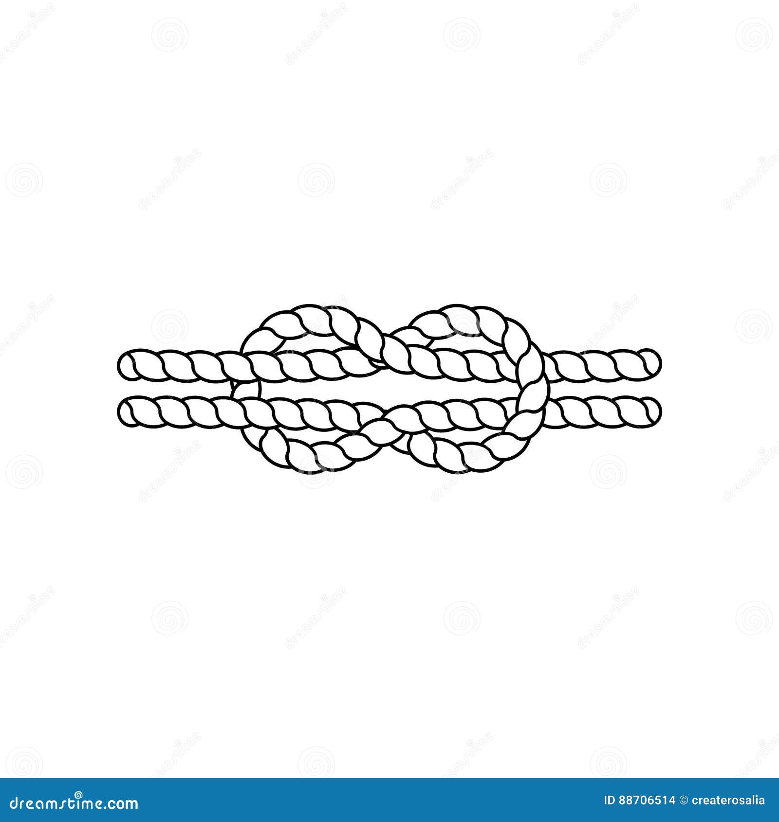 Knot. Vector illustration stock vector. Illustration of decoration
