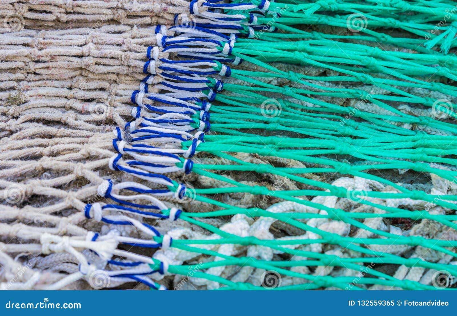 Knotted Pattern of Fishing Net Mesh Stock Image - Image of knotted