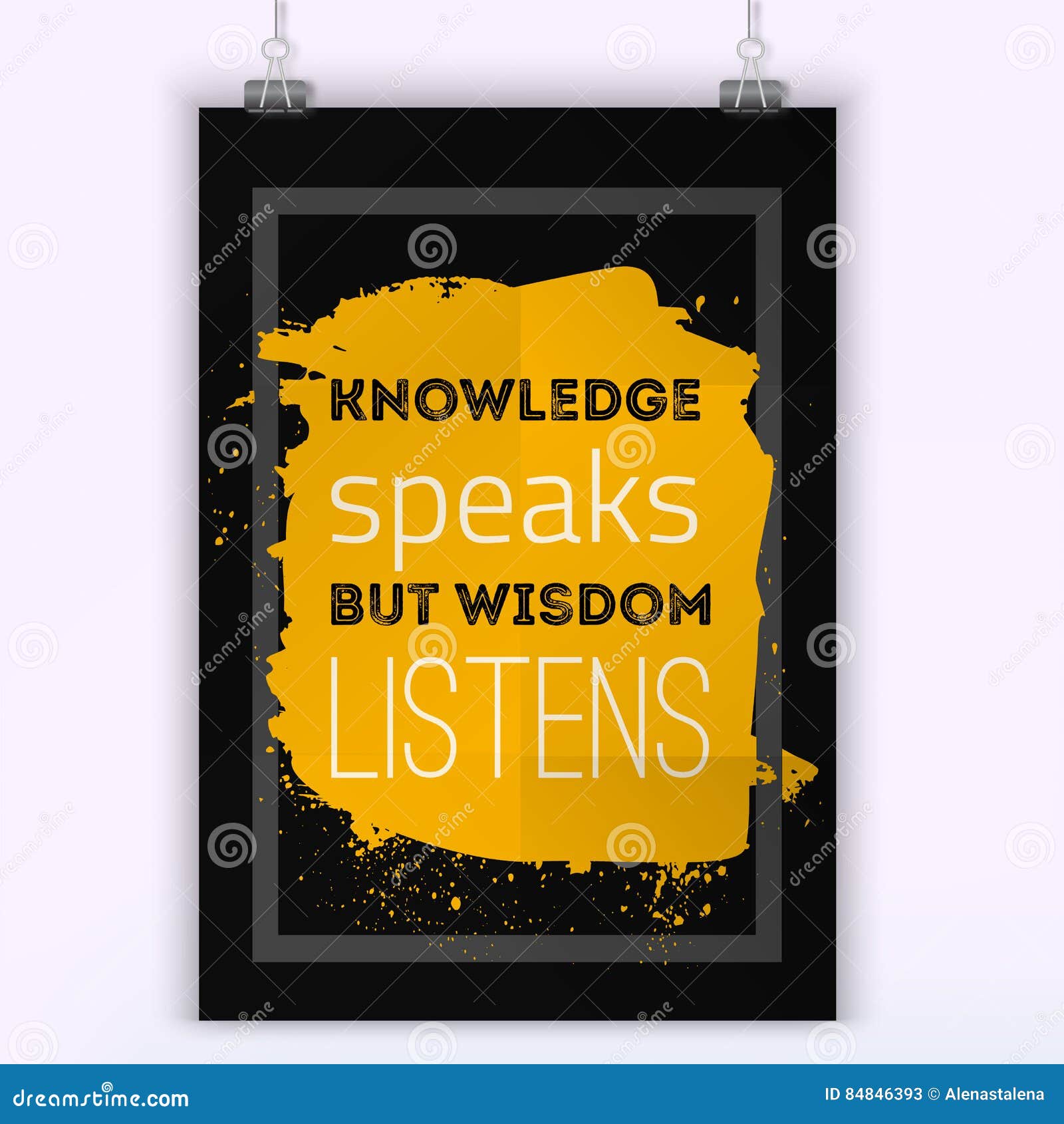 Knowledge Speaks but Wisdom Listens. Education Quote Poster for Wall