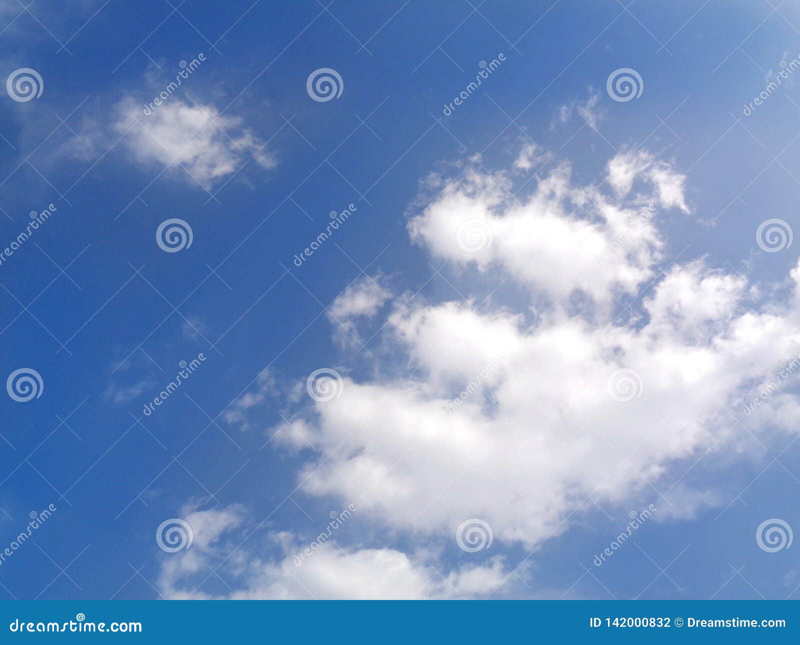 Hd Sunny Clouds on Blue Sky Clouds in a Lovely Shape Stock Photo