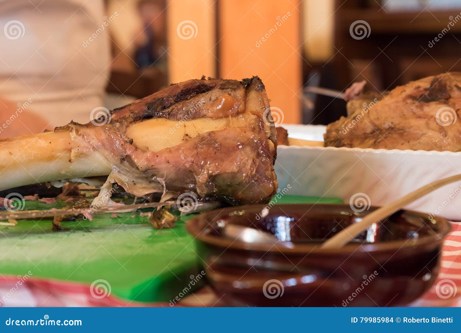 Knuckle of veal baked stock photo. Image of cooking, close 79985984