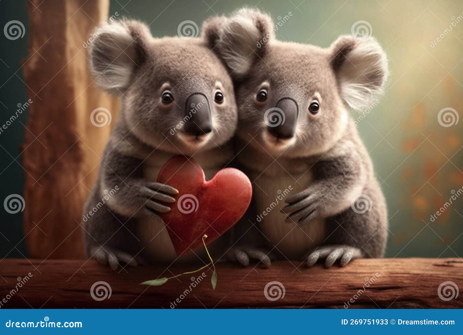 câlin mignonne l'amour koala. produire ai 32610431 Photo de stock