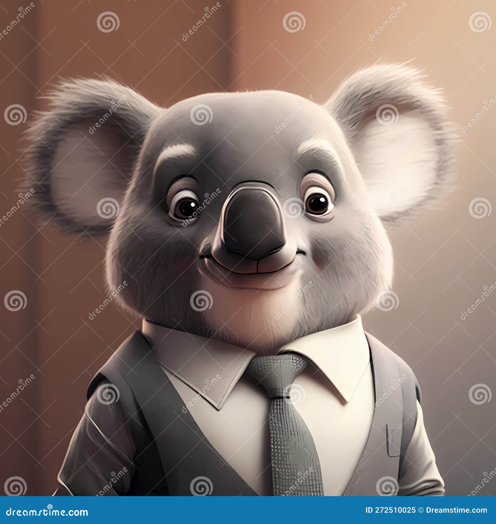 Koala Businessman in the Office. Generative AI Stock Illustration Illustration of mammals